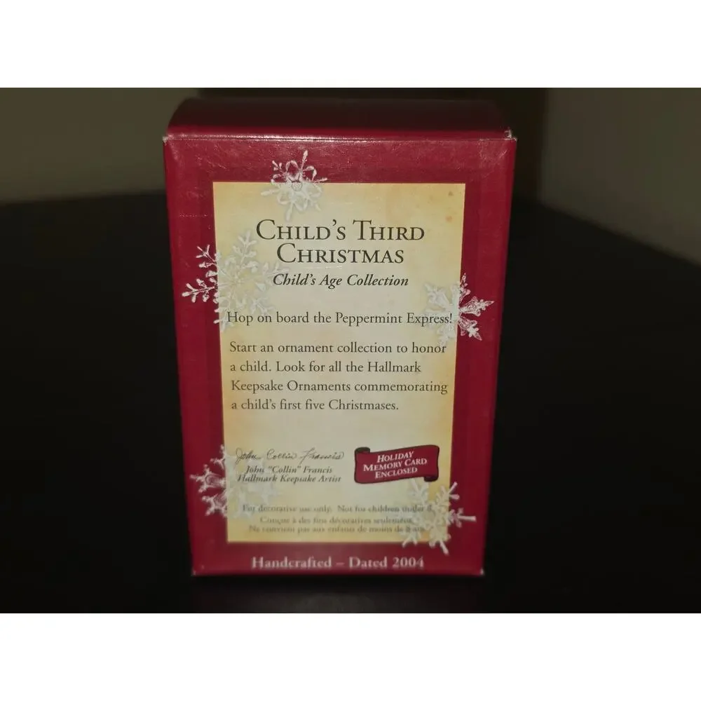 2003 Hallmark Keepsake Ornament Child's Third Christmas Panda On‎ Train Car